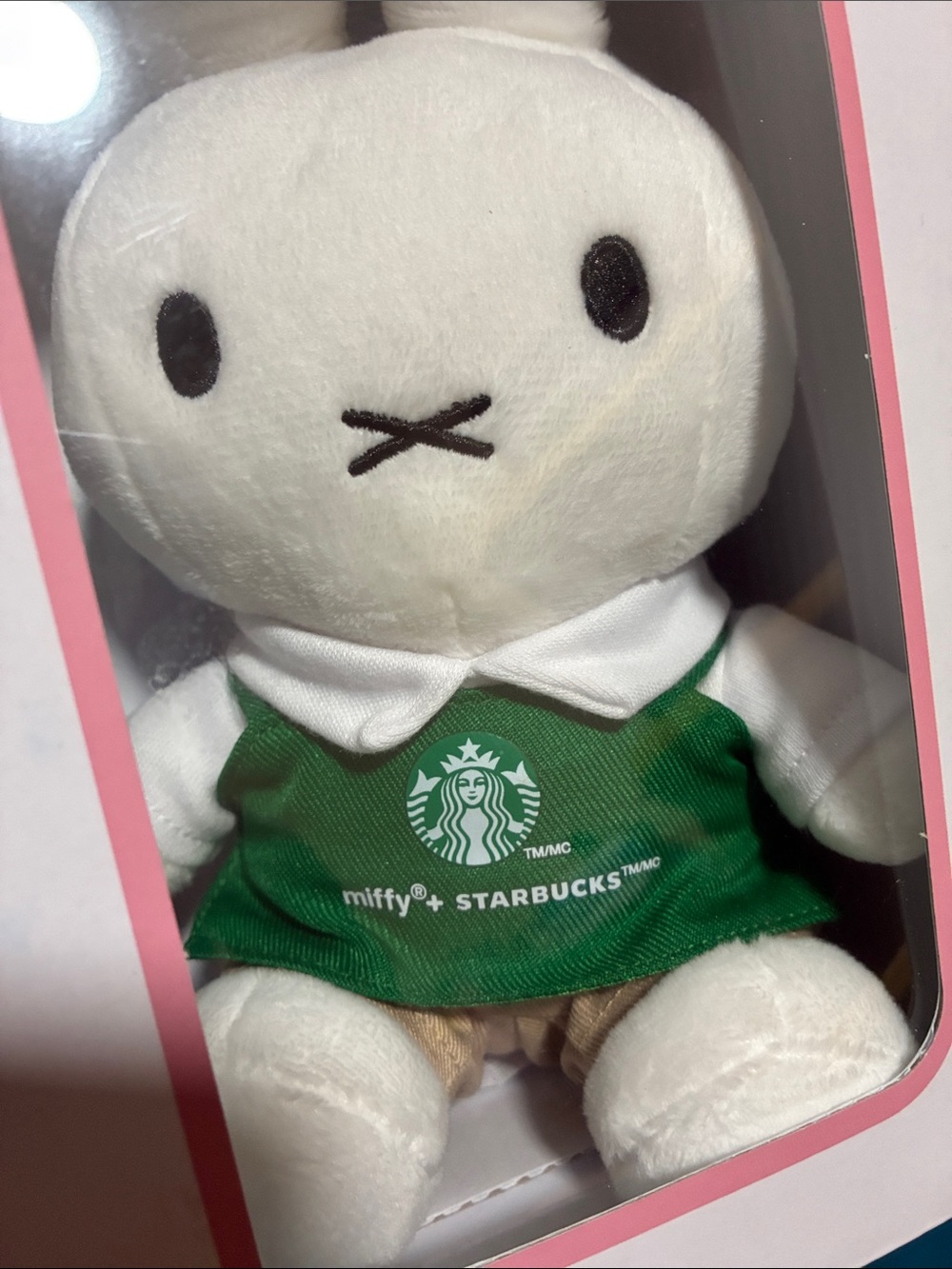 Starbucks x miffy White Plush Bunny with Green Apron - Picture 3 of 8